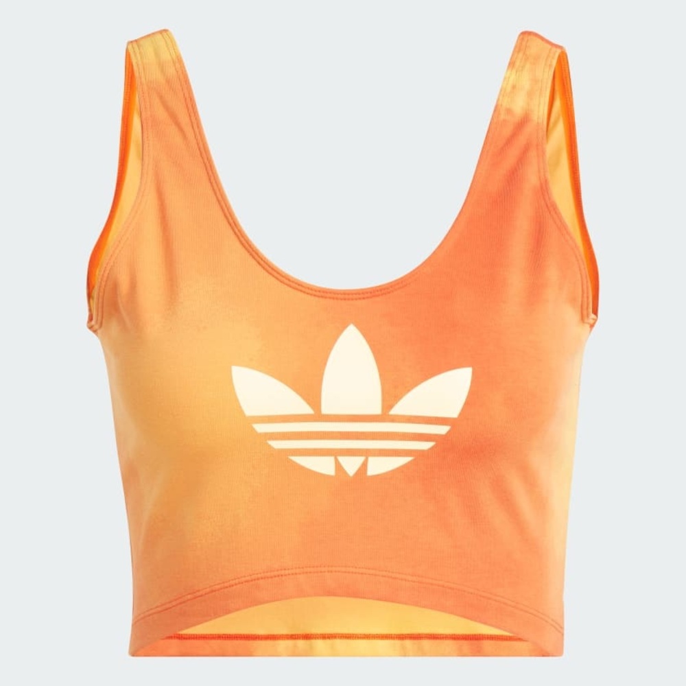 Adidas color fade crop top bra top tie die